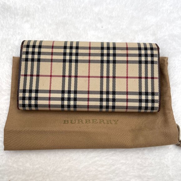 Burberry London Vintage Nova Check Beige bifold kiss lock weallet - Picture 3 of 12